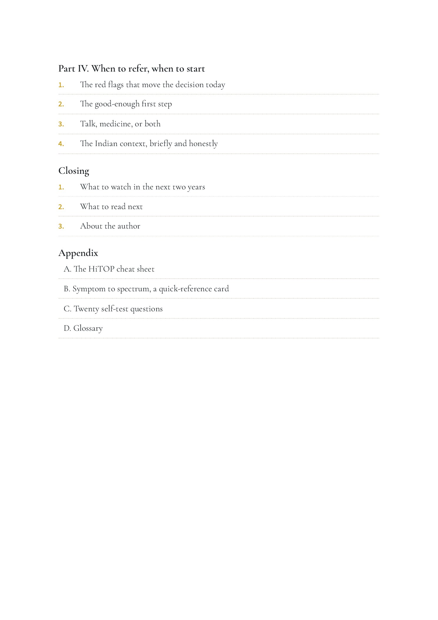Table of contents preview
