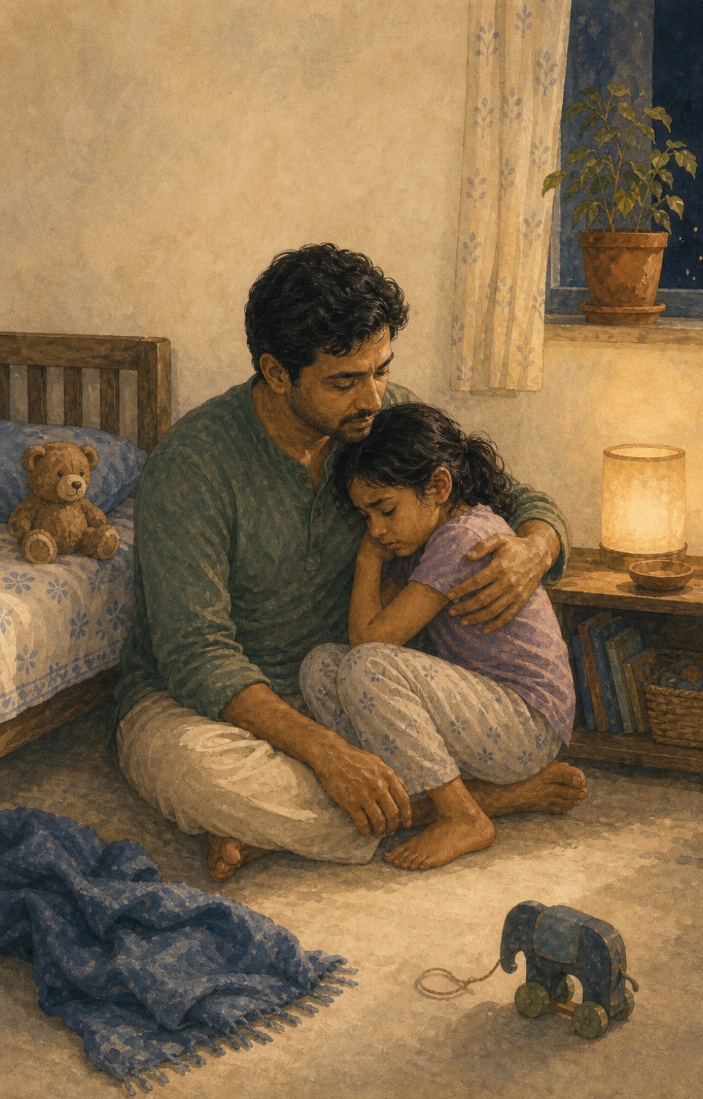 Priya and Vihaan, close again after an overwhelming morning.