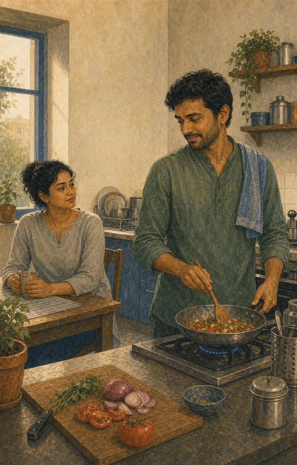 A warm meal, made without being asked, that says you are not alone in this.