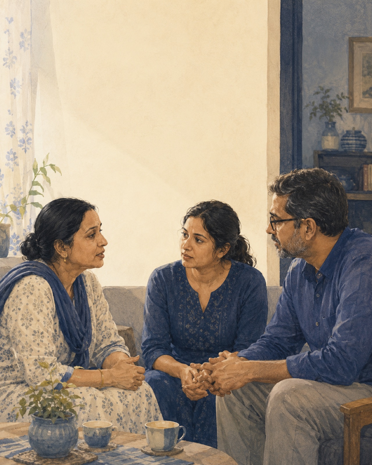 A family naming its fears about marriage honestly.
