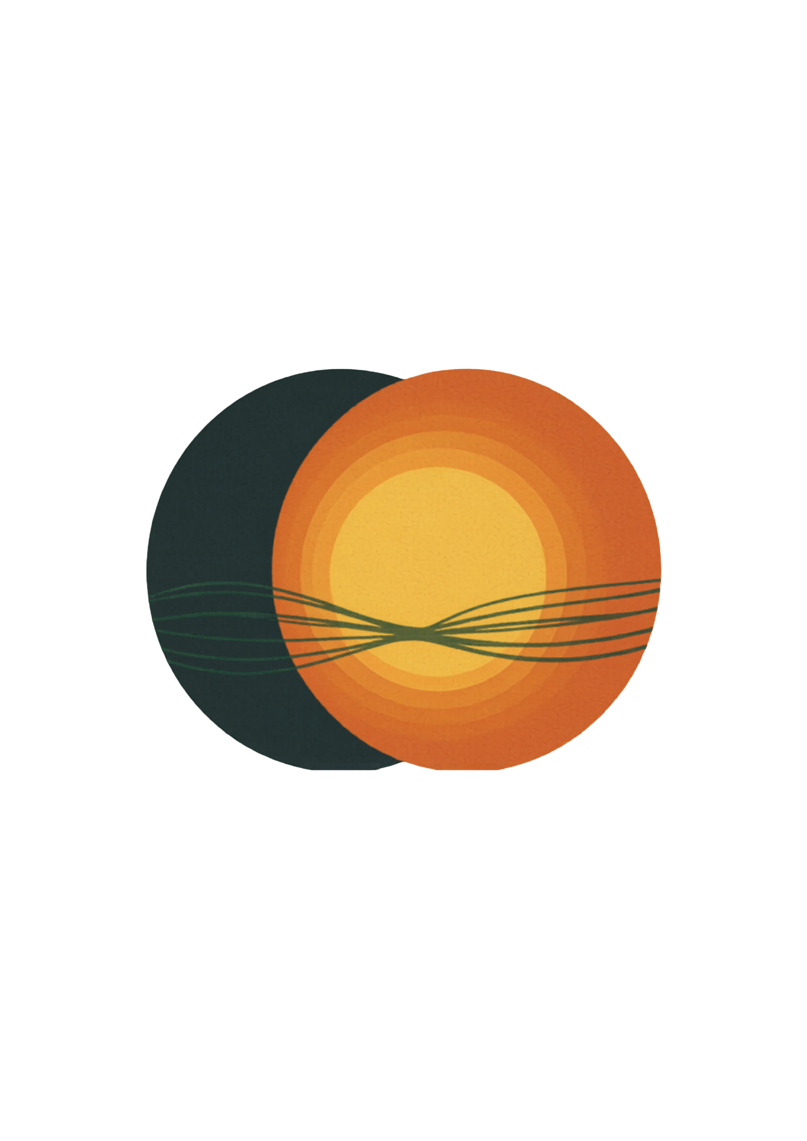 Abstract illustration of digital and natural worlds