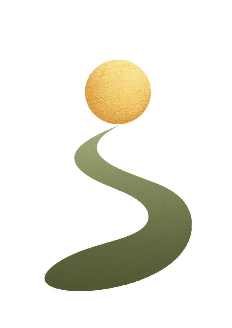 A path winding toward warm light